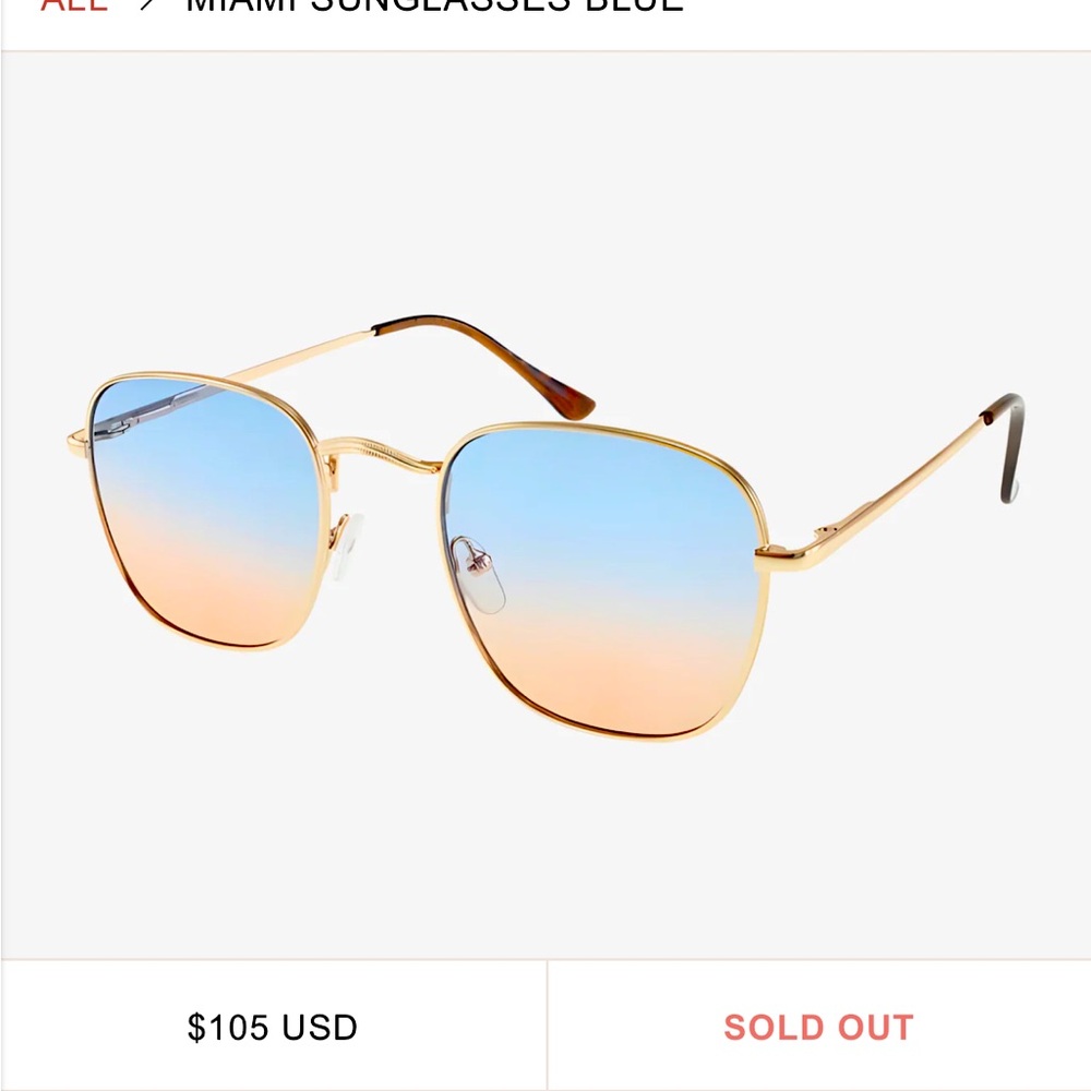 BNWOT Miami sunglasses from Island Sunglass Club!